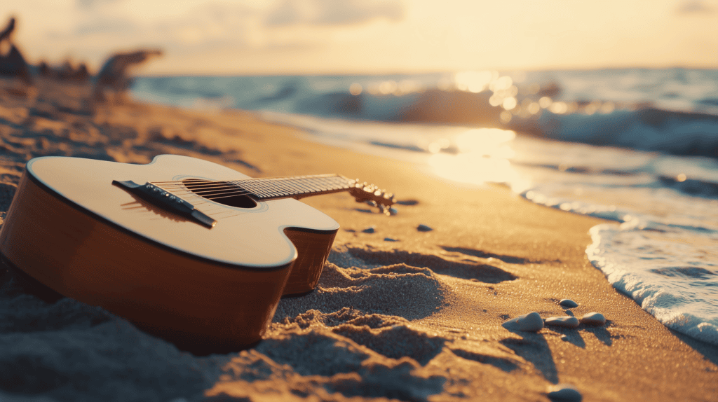 Gitarre am Strand auf Sylt